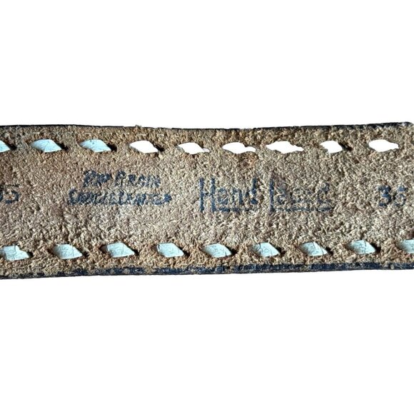 Southwest Clothiers, Inc. Leather Raw Grain Saddle Leather Belt SZ 36 Hand Laced - Picture 15 of 16